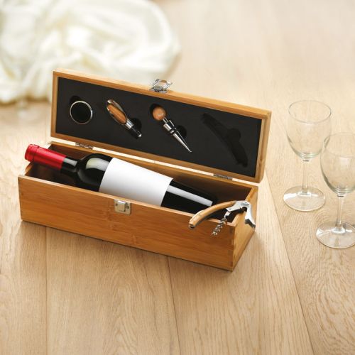 Bamboo wine gift set - Image 2